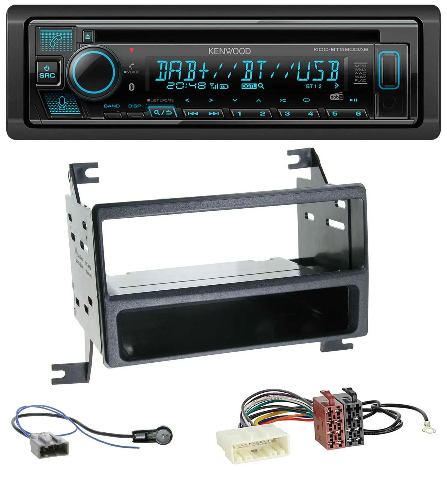 Автомагнитола для Nissan Juke (J15, 2010–2014) Kenwood Bluetooth DAB CD MP3 USB