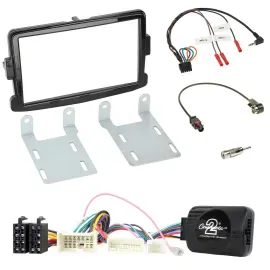 Radioset Lenkradadapter Doppel DIN Autoradio für Dacia ab 2012 piano schwarz