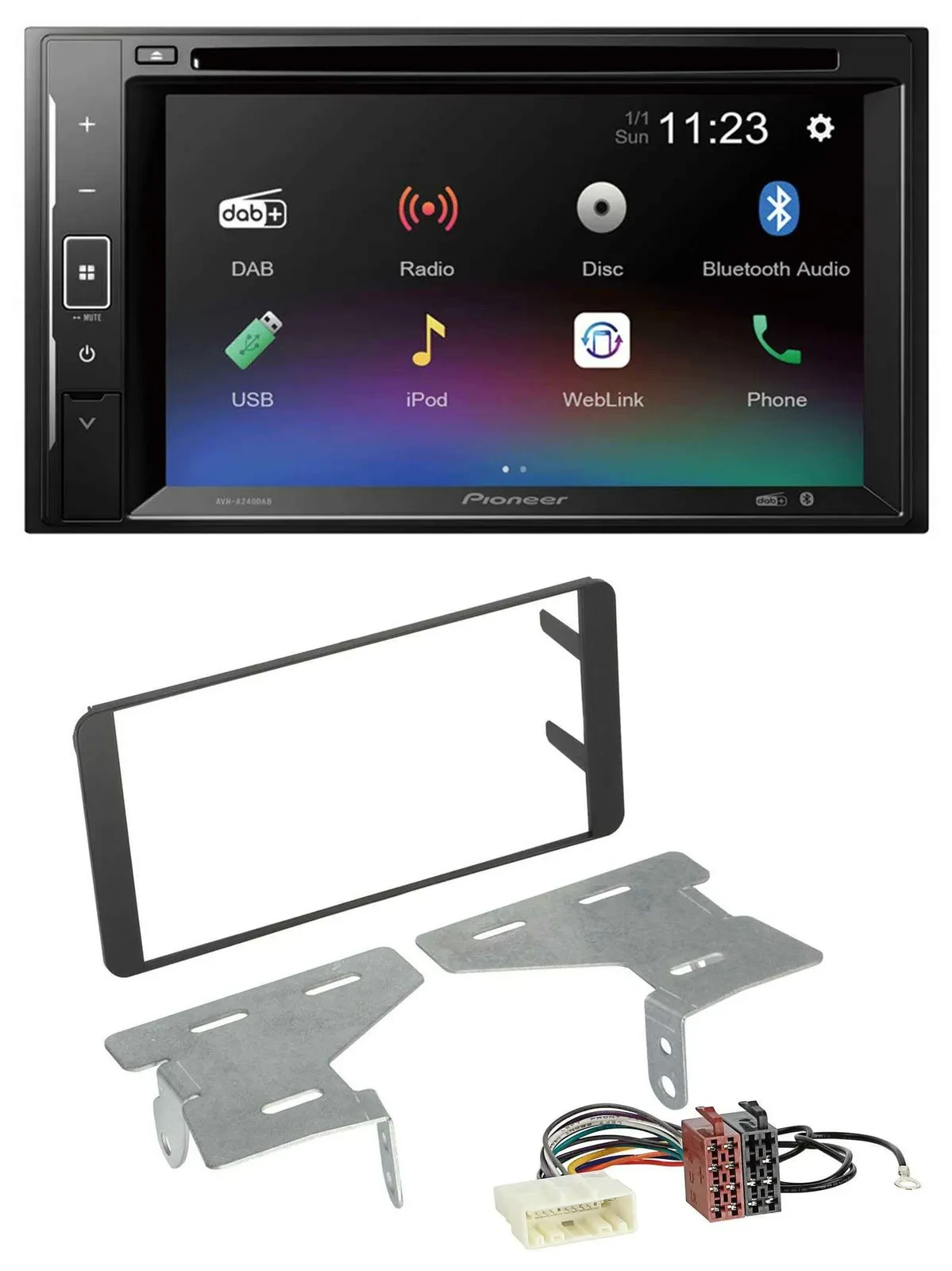 Автомагнитола для Subaru BRZ (с 2012) Pioneer 2DIN Bluetooth, USB, MP3, DAB, DVD