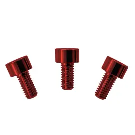 Floyd Rose FRNCSBLP Stainless Steel Locking Nut Clamping Screws, Set of 3, Red