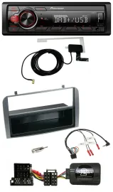 Автомагнитола Pioneer 1-DIN MP3 DAB USB для Alfa Romeo 147/GT, поддержка кнопок на руле, антрацит, с нишей