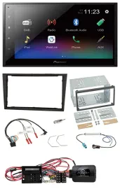 Pioneer USB Bluetooth DAB 2DIN Lenkrad Autoradio für Opel Corsa D stealth schwar