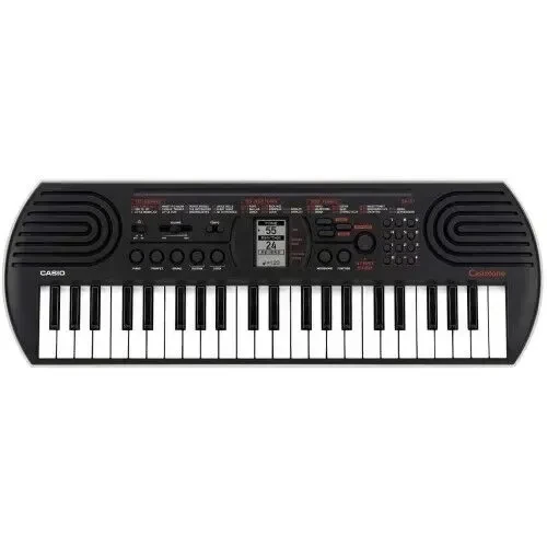 Синтезатор Casio SA-81 44 мини-клавиши, 32-голосная полифония, 100 тембров, черно-серый
