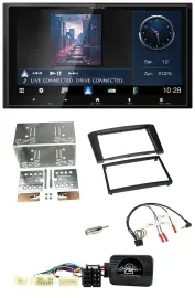 Автомагнитола Kenwood 2-DIN, Bluetooth, USB, DAB, поддержка кнопок на руле, для Toyota Avensis 2003–2009