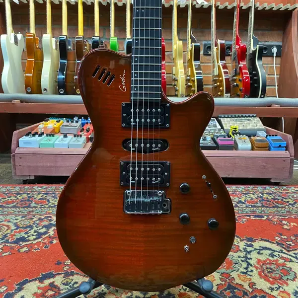 Электрогитара Godin xtSA HSH Flame Light Burst w/case Canada 2000