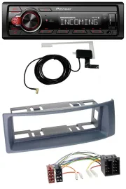 Pioneer MP3 AUX CD DAB USB Autoradio für Renault Scenic Megane bis 03 grau