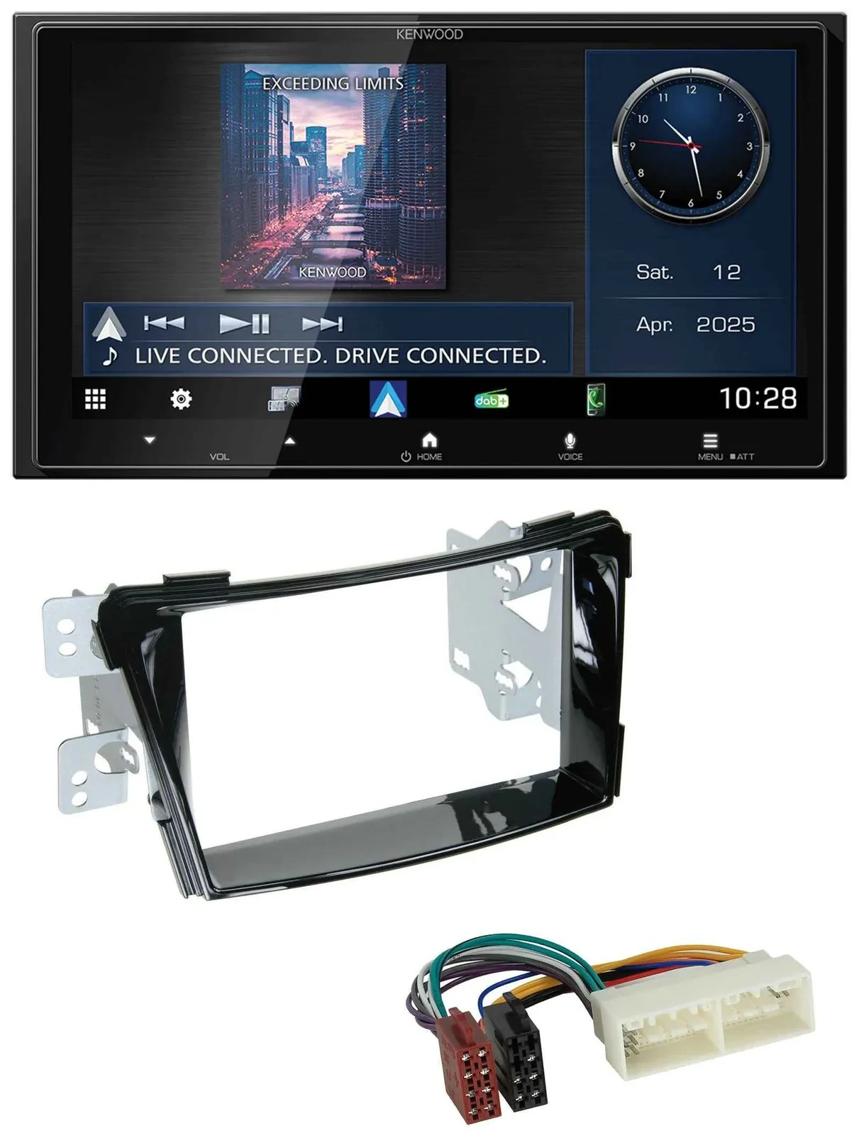 Kenwood Bluetooth 2DIN USB DAB MP3 Autoradio für Hyundai i40 ab 2016 Typ VF Klav