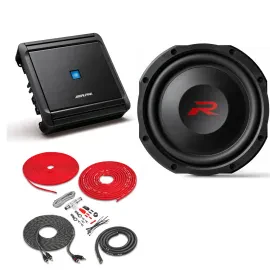 Alpine RS-W10D4 600W RMS 10” Dual 4-Ohm Shallow Sub + Amp Kit
