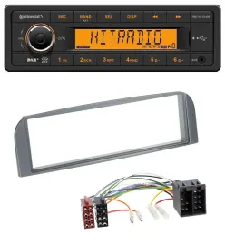 Continental 1DIN DAB MP3 AUX USB Autoradio für Alfa Romeo 147, GT - anthrazit
