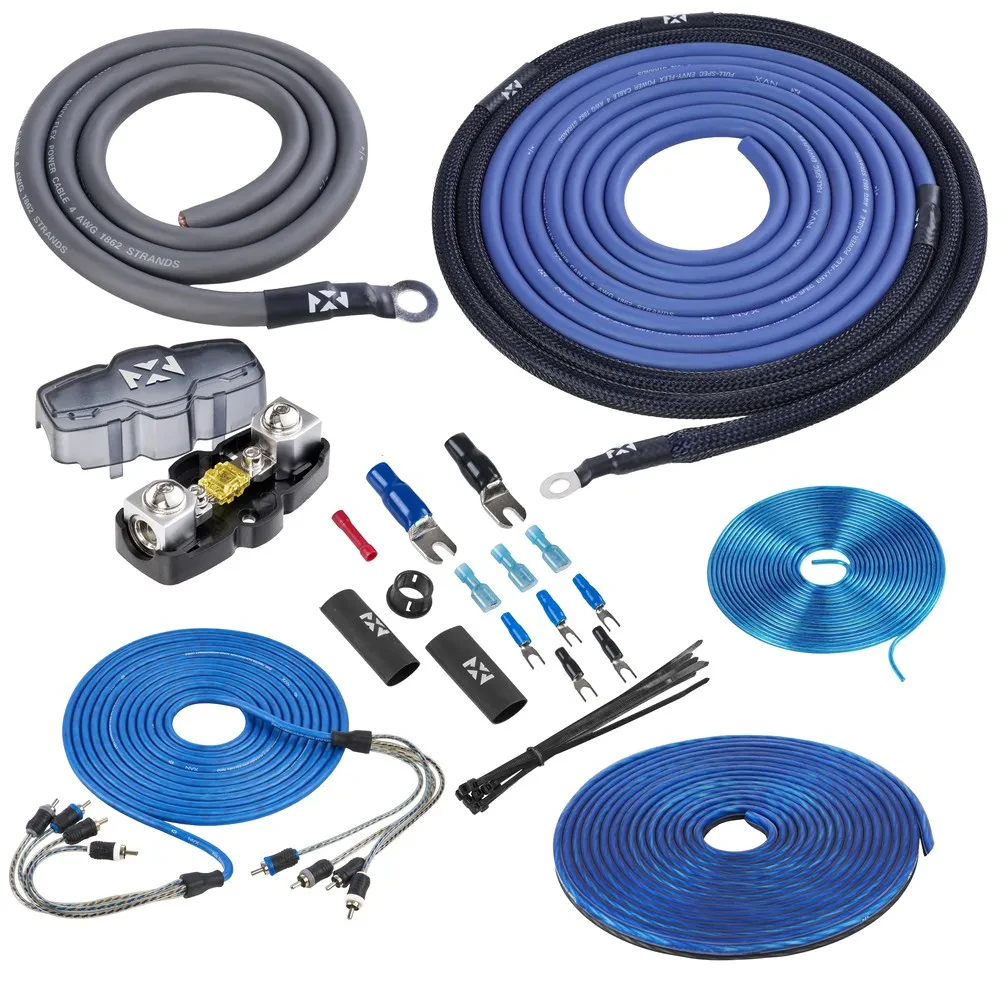Комплект проводов для усилителя NVX NKIT44 4 AWG CCA, 4-канальный (набор)