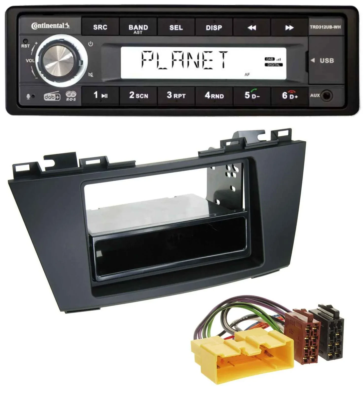 Continental USB 1DIN AUX DAB MP3 Autoradio für Mazda 5 (ab 2010)