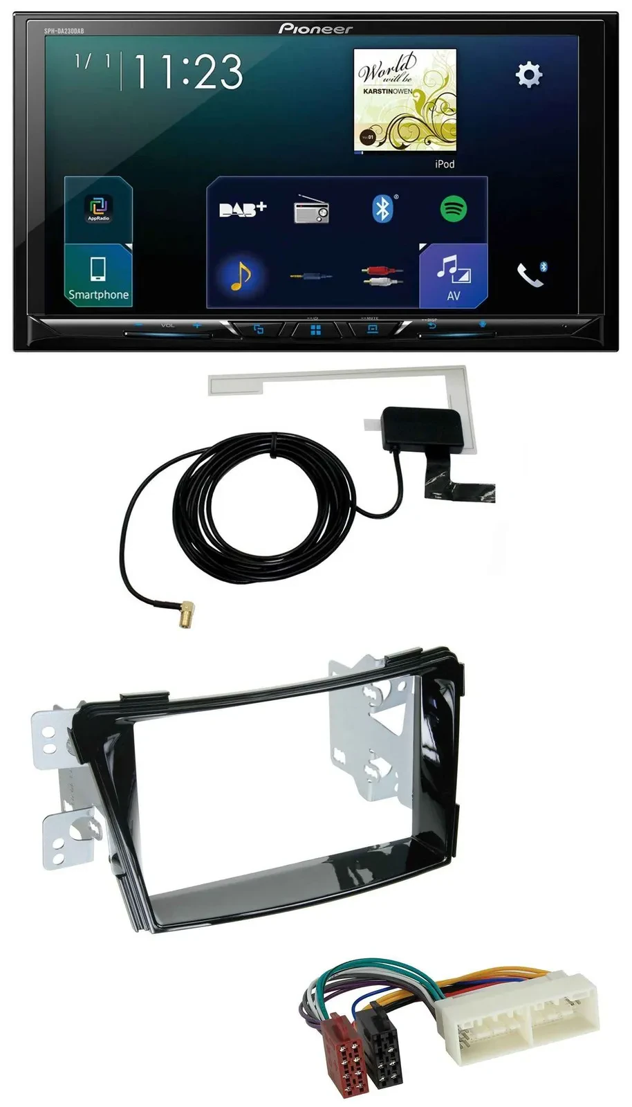 Pioneer 2DIN DAB USB MP3 Bluetooth Autoradio für Hyundai i40 ab 2016 Typ VF Klav