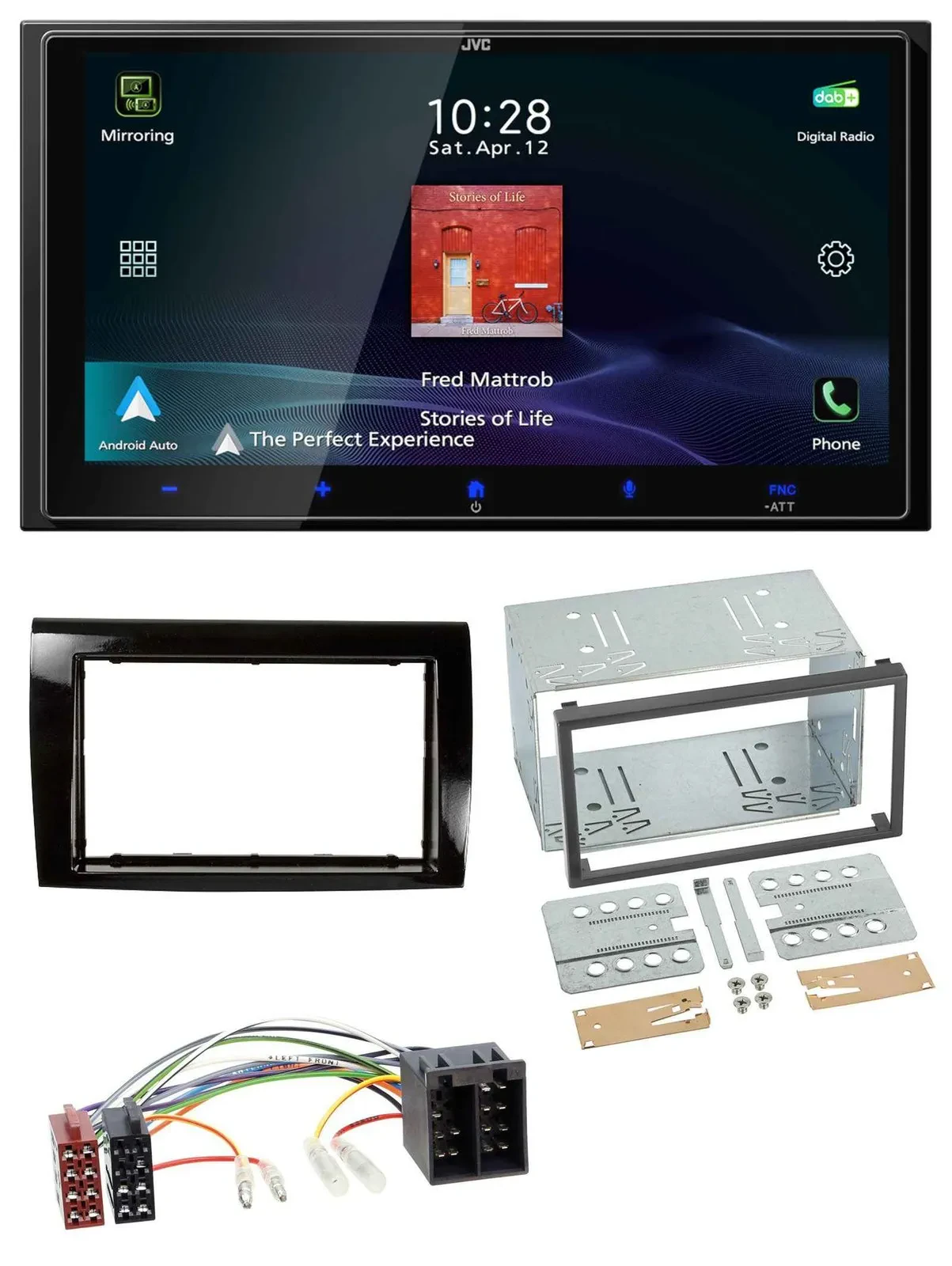 JVC USB Bluetooth 2DIN DAB MP3 Autoradio für Fiat Bravo (ab 2007)