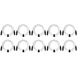 Микрофонный кабель CLUTCH SF20XLR-WHITE-10PK Pro Audio DJ White 6.1 м (10 штук)