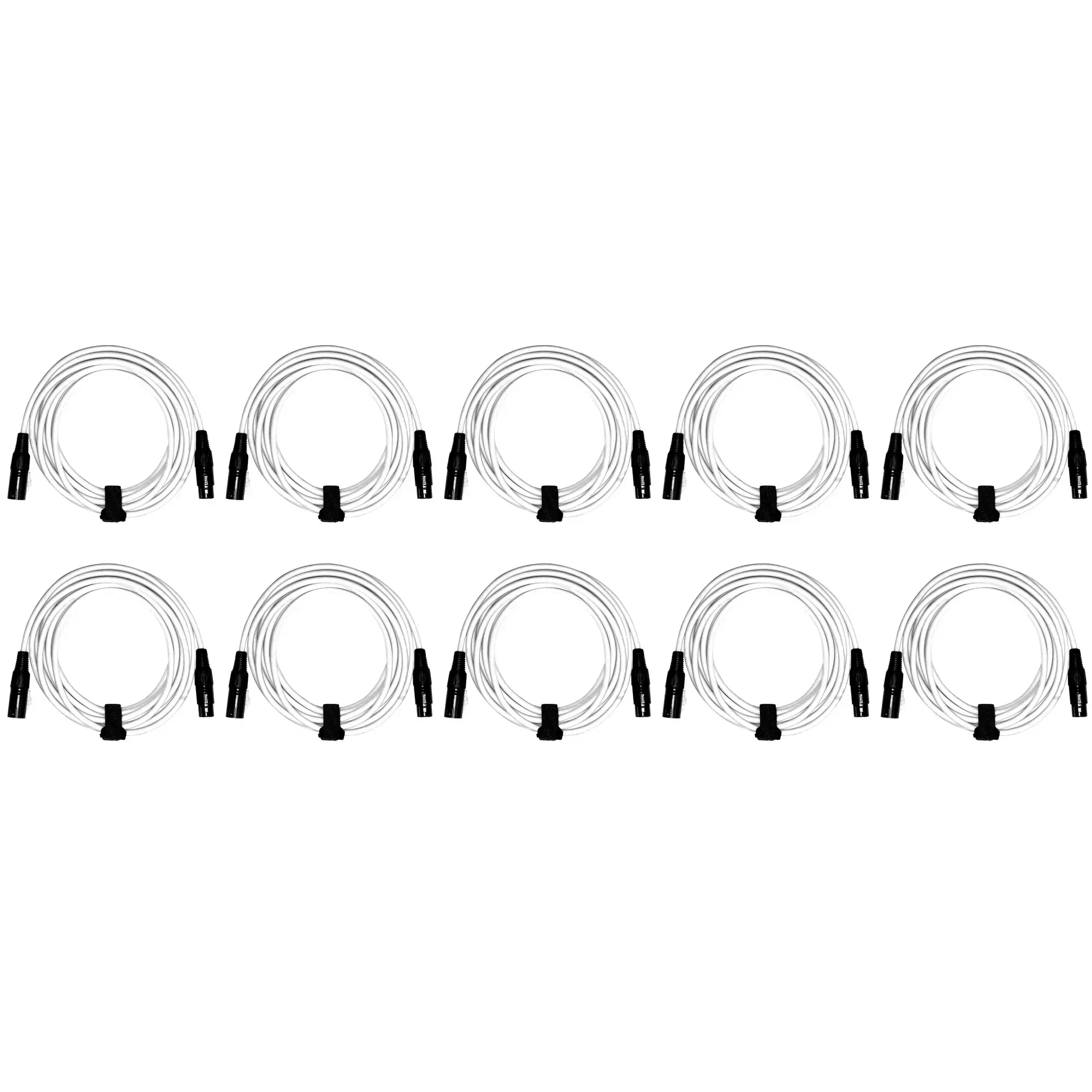 Микрофонный кабель CLUTCH SF20XLR-WHITE-10PK Pro Audio DJ White 6.1 м (10 штук)