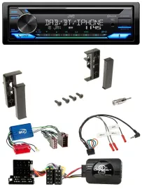 JVC Bluetooth Lenkrad USB DAB CD Autoradio für Audi A3 A4 A6 99-00 Aktivsystem