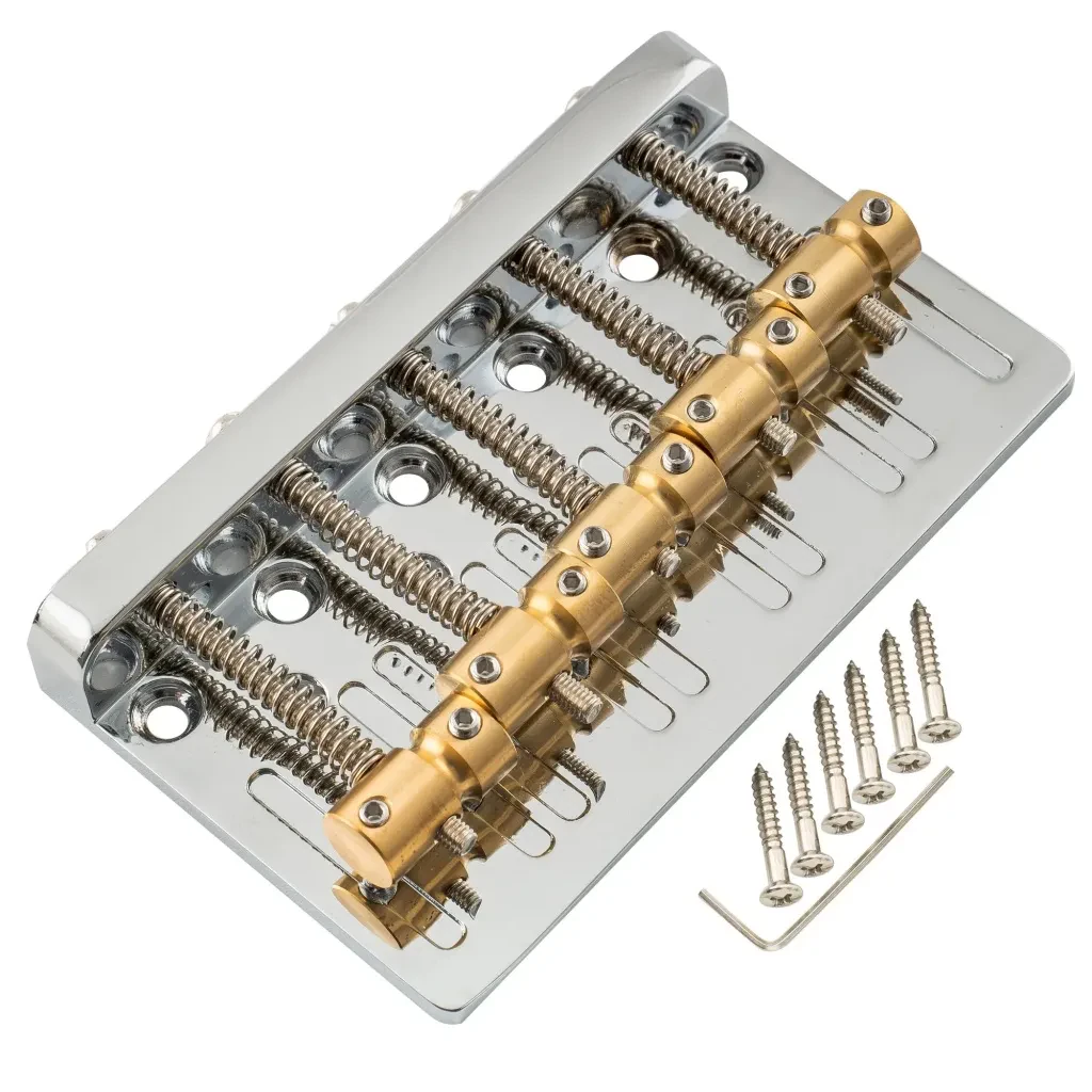 Бридж для бас-гитары Musiclily MX2822CR, 5-струнный, хром