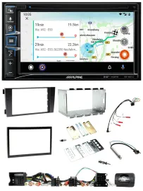 Alpine Bluetooth TMC USB DAB 2DIN Lenkrad Navigation für Audi A6 C5 2001-2004 Ak