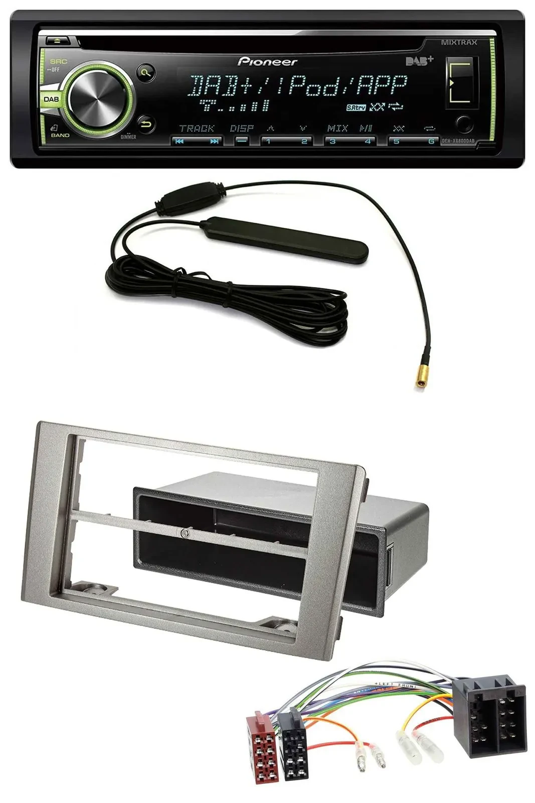 Автомагнитола для Iveco Daily (2006–2014) Pioneer MP3/USB/CD/DAB/AUX, серебристая