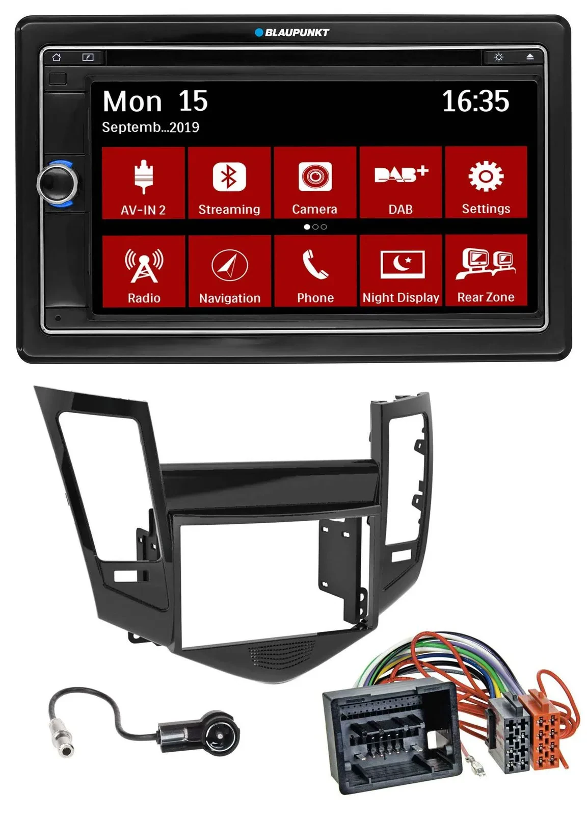 Blaupunkt Bluetooth DAB 2DIN USB DVD MP3 Autoradio für Chevrolet Cruze ab 2009