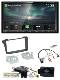 Kenwood Bluetooth USB 2DIN Lenkrad TMC DAB Navigation für Hyundai i40 VF ab 16 s