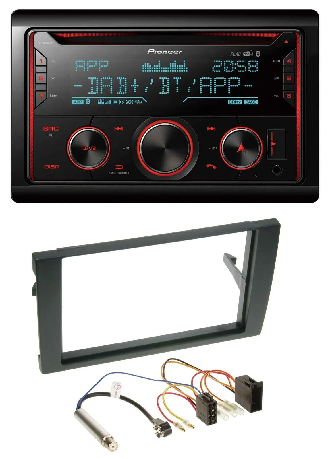 Pioneer 2DIN DAB MP3 Bluetooth USB CD Autoradio für Audi A4 B6 B7 2001-2008 ISO