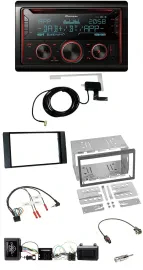 Pioneer 2DIN Lenkrad DAB USB CD Bluetooth Autoradio für Ford Kuga 2008-12 schwar