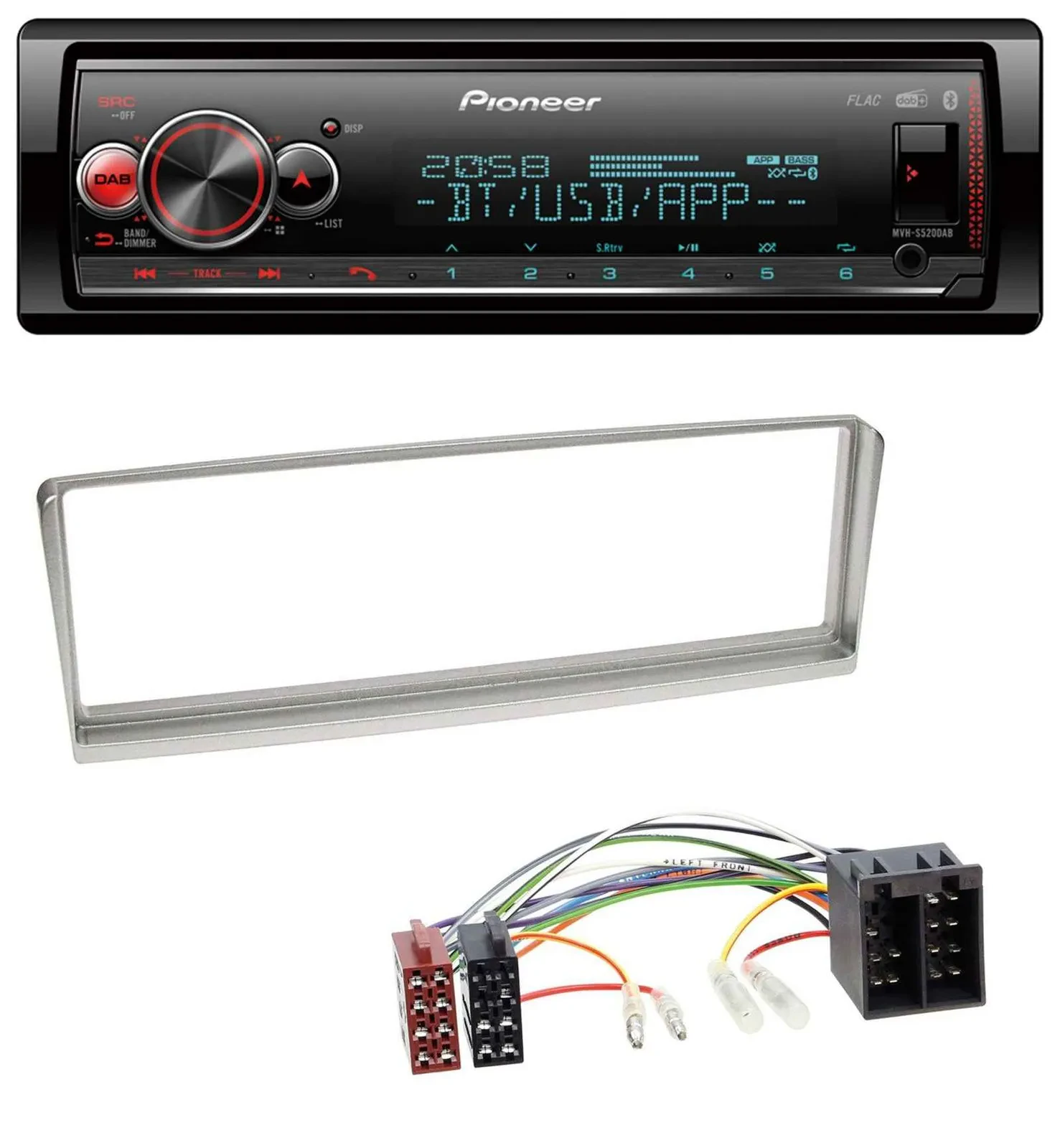 Pioneer Bluetooth USB MP3 DAB Autoradio für Alfa Romeo 156 (2001-2003)