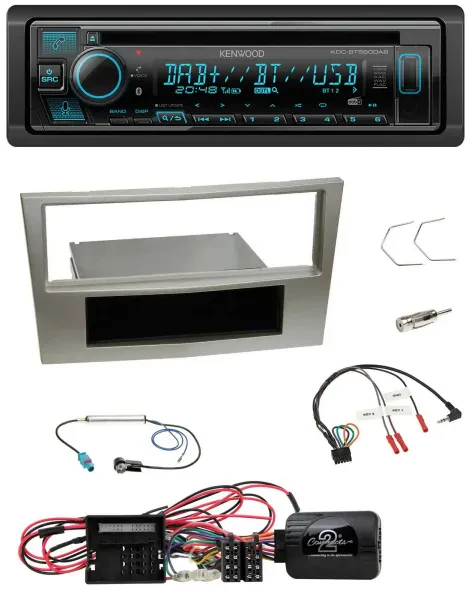 Kenwood Bluetooth DAB CD Lenkrad USB Autoradio für Opel Corsa D satin-stone 09-1