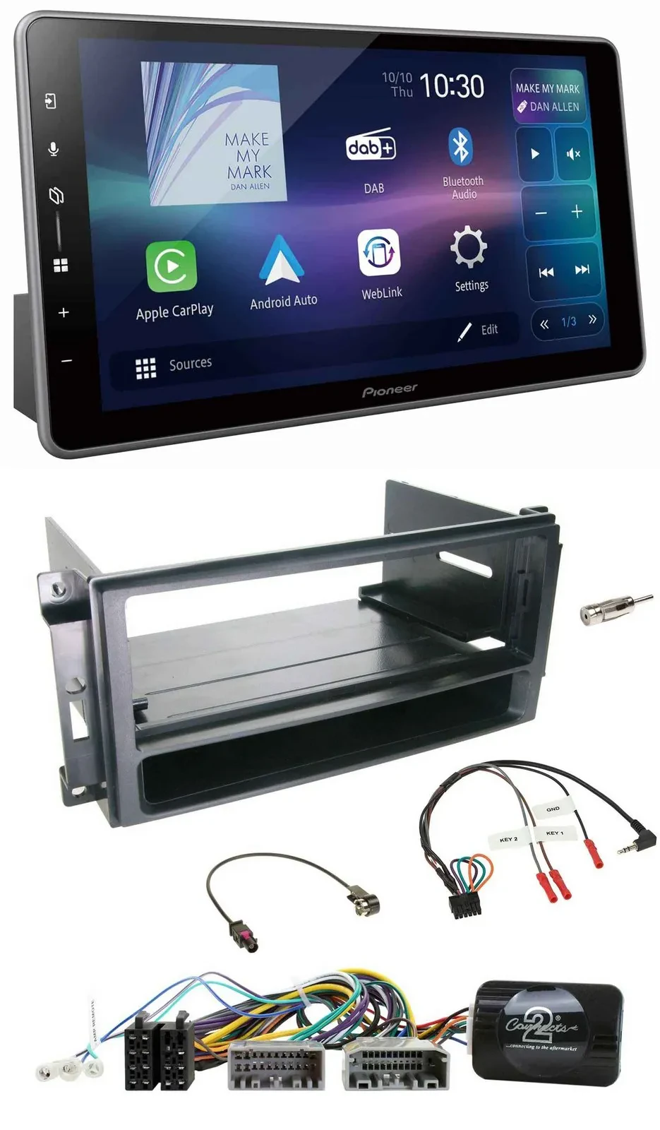 Pioneer Bluetooth USB DAB Lenkrad Autoradio für Chrysler Dodge Jeep