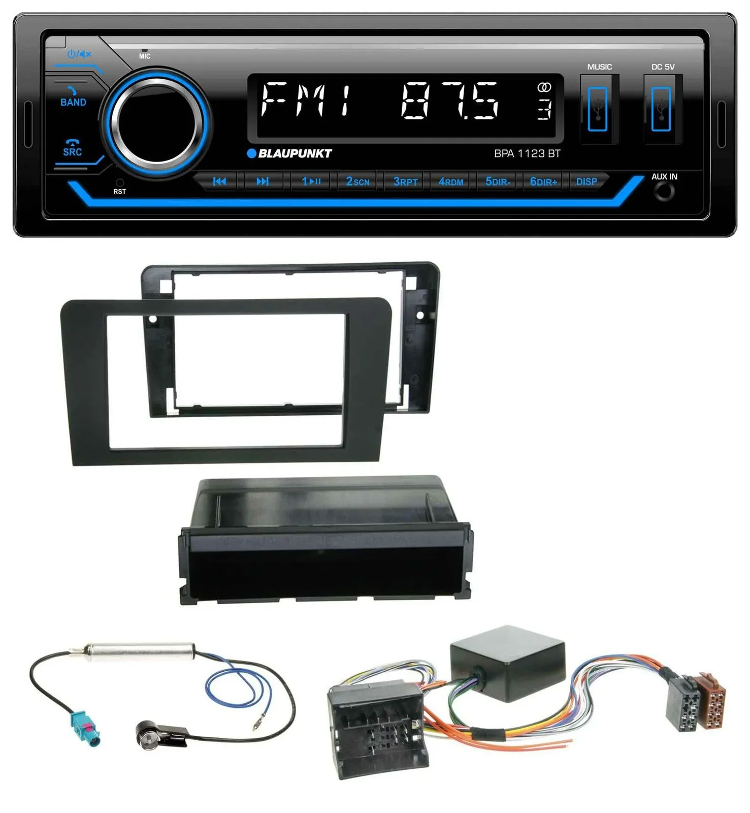Blaupunkt MP3 Bluetooth USB AUX Autoradio für Audi A3 8P 06-12 Symphony Infinity
