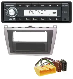 Continental MP3 AUX USB DAB 1DIN Autoradio für Mazda 6 (08-12) silber schwarz