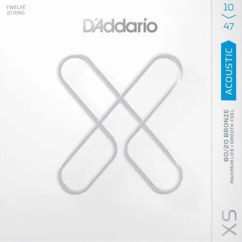 Струны для акустической гитары D'Addario XSABR1047-12 Bronze 80/20 Light 10-47