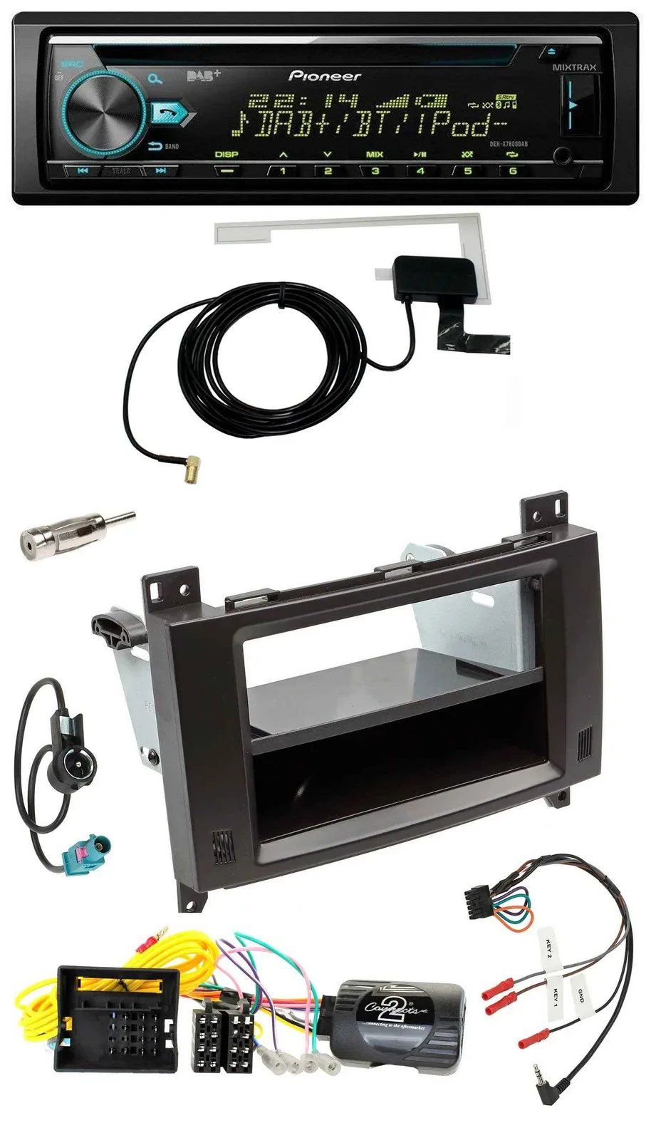 Pioneer MP3 Lenkrad CD USB DAB Autoradio für Mercedes Vito W447 ab 14 Audio 10 1