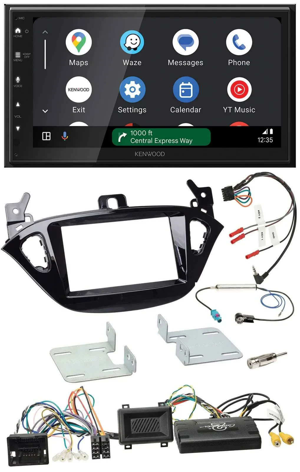 Kenwood DAB Bluetooth USB Lenkrad 2DIN Autoradio für Opel Adam Corsa E ab 2013 P