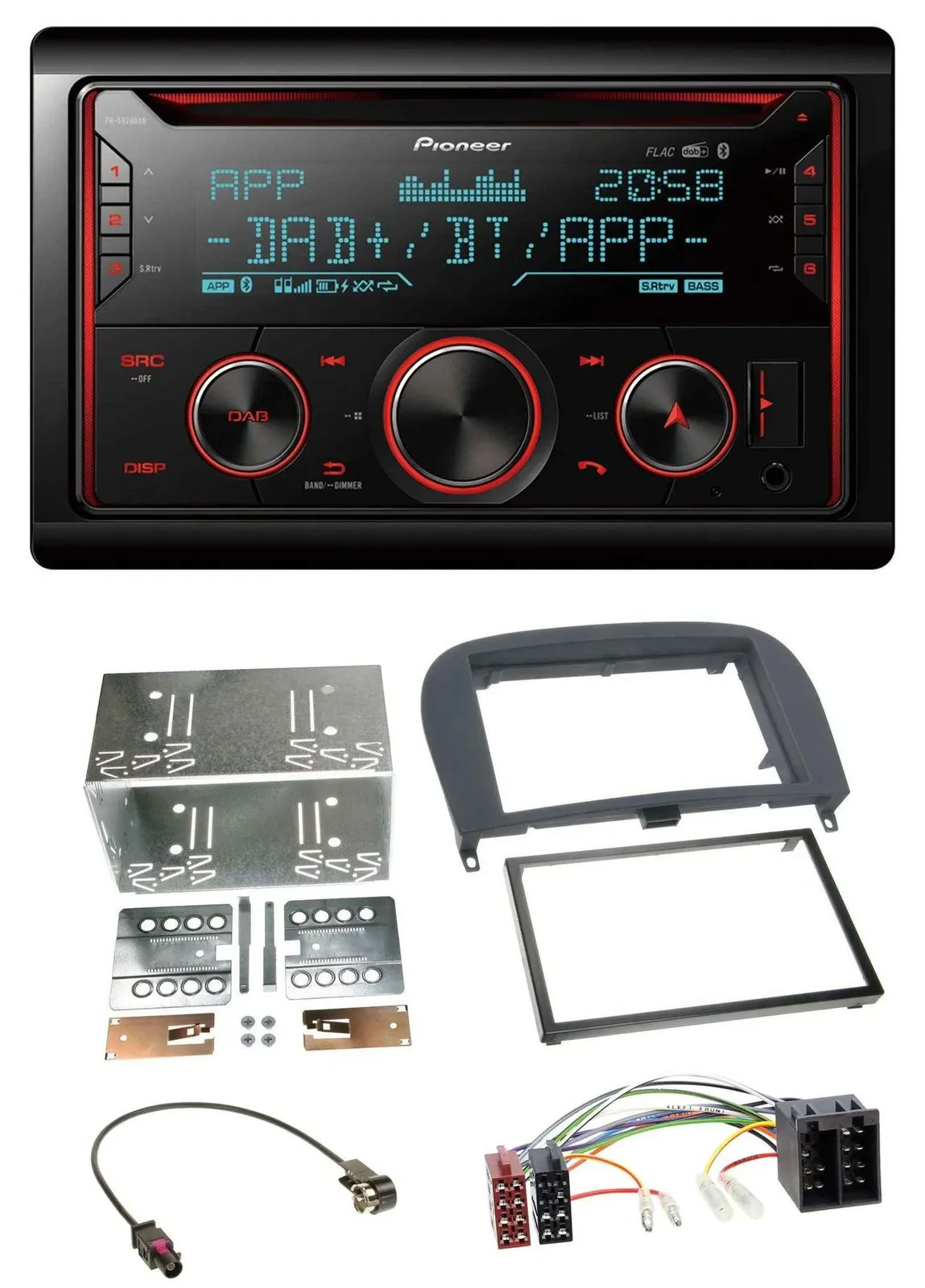 Pioneer 2DIN DAB MP3 Bluetooth USB CD Autoradio für Mercedes SL-Klasse 2001-2011