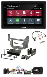 Blaupunkt DAB Bluetooth USB Lenkrad 2DIN Autoradio für Honda Jazz ab 2014 silber