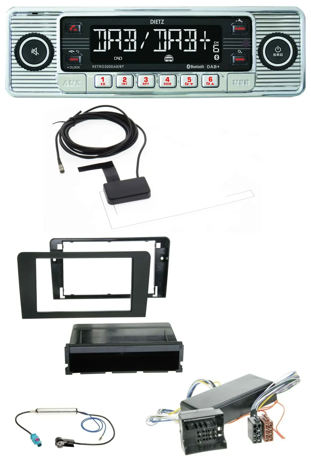 Dietz Bluetooth USB MP3 DAB Autoradio für Audi A3 06-12 8P Symphony Bose Aktivsy