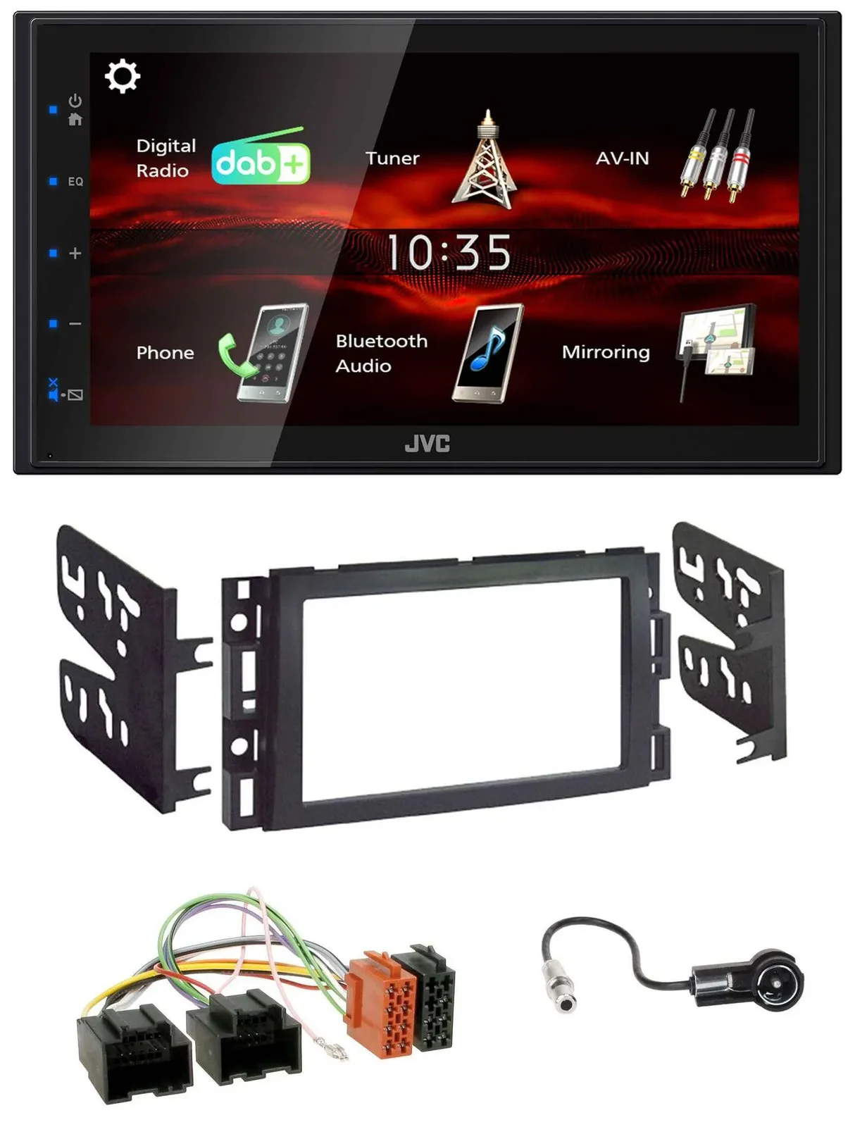 JVC USB Bluetooth MP3 DAB 2DIN Autoradio für Chevrolet Equinox Impala Monte Carl
