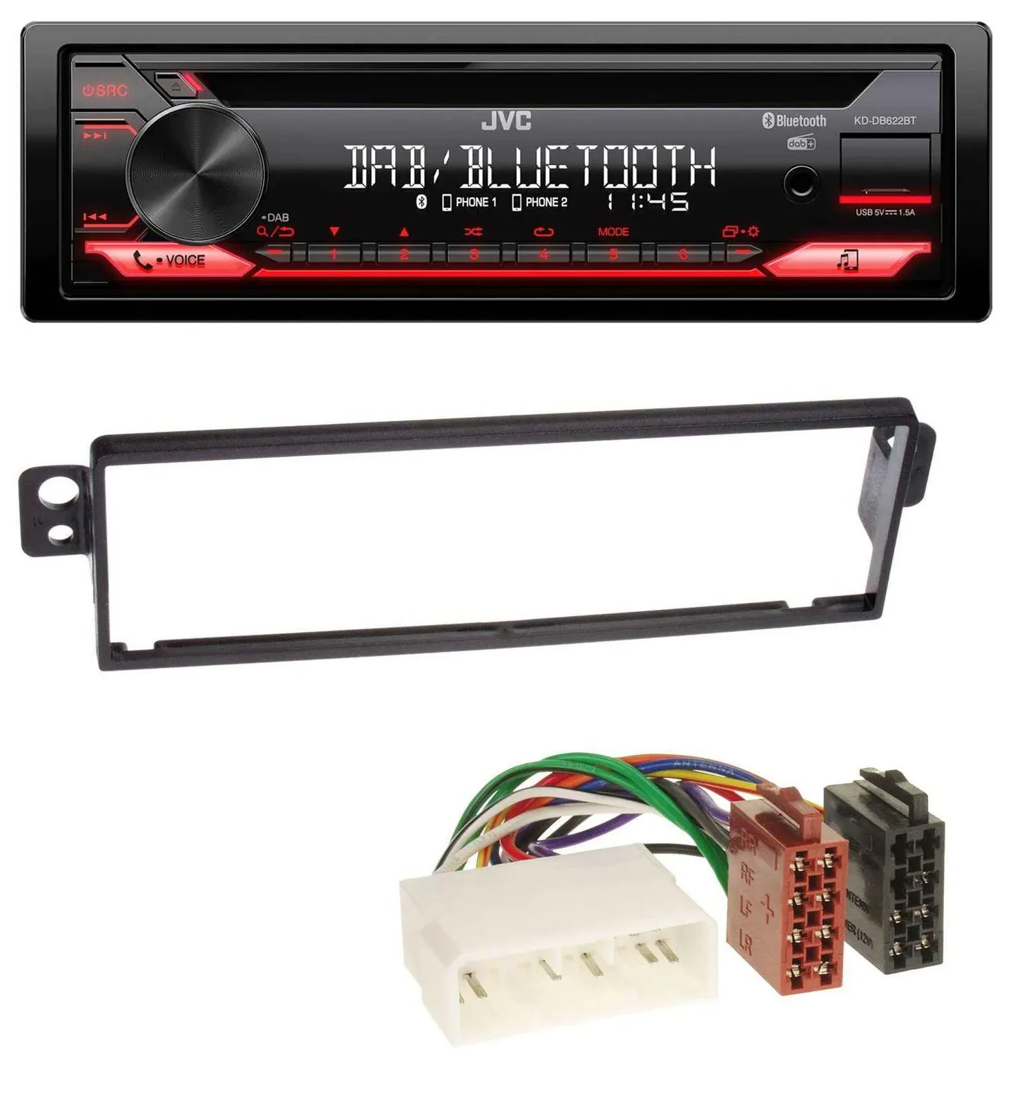 JVC CD DAB USB Bluetooth MP3 Autoradio für Chevrolet Kalos KLAS 2004-2007