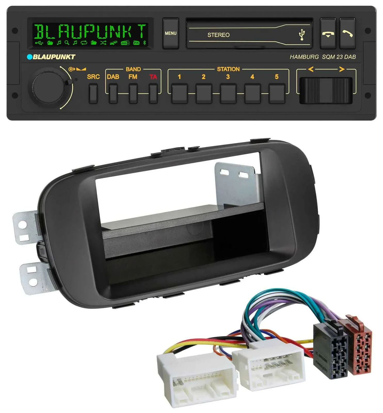 Blaupunkt USB DAB Bluetooth MP3 Autoradio für Kia Soul (PS ab 2014) schwarz