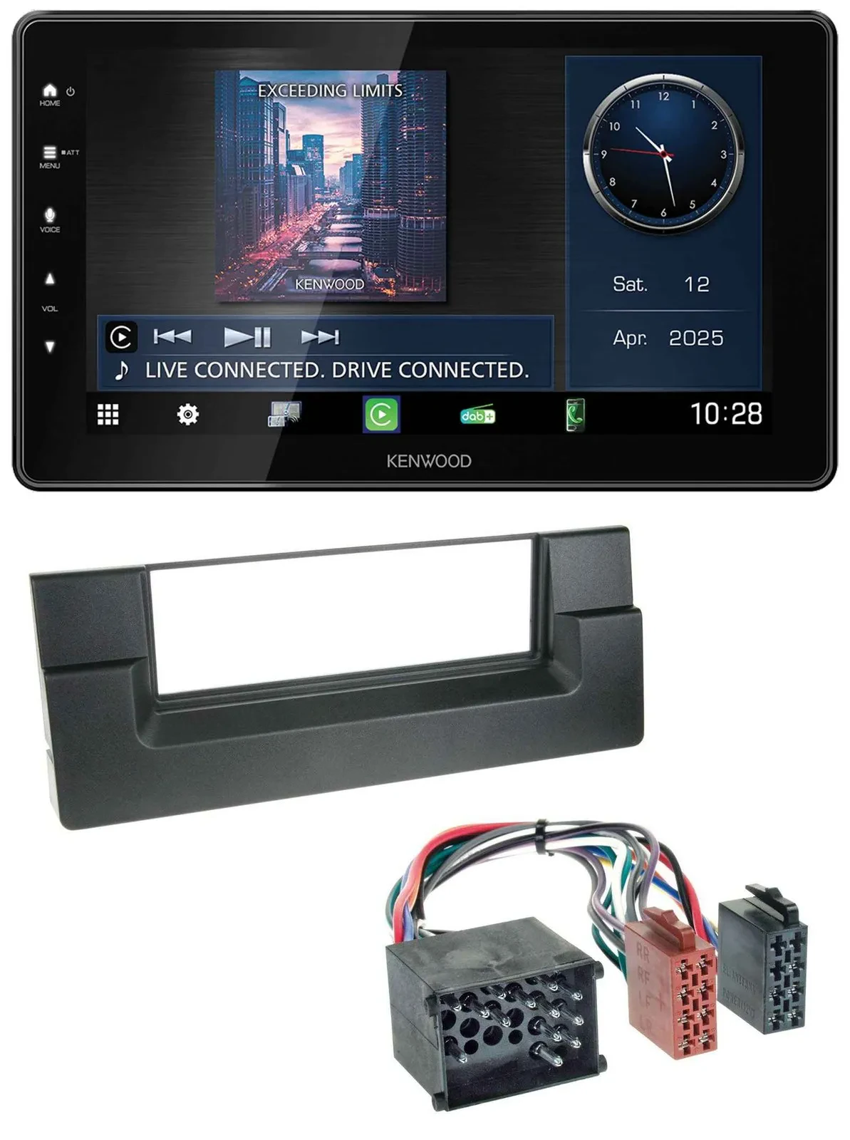 Kenwood MP3 Bluetooth USB DAB Autoradio für BMW 5er (E39) X5 (E53) Rundpin