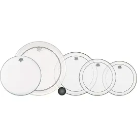 Б/У Пластик для барабана Remo Pinstripe Clear / Powerstroke P3 Clear + Ambassador Coated (набор) 12", 14"