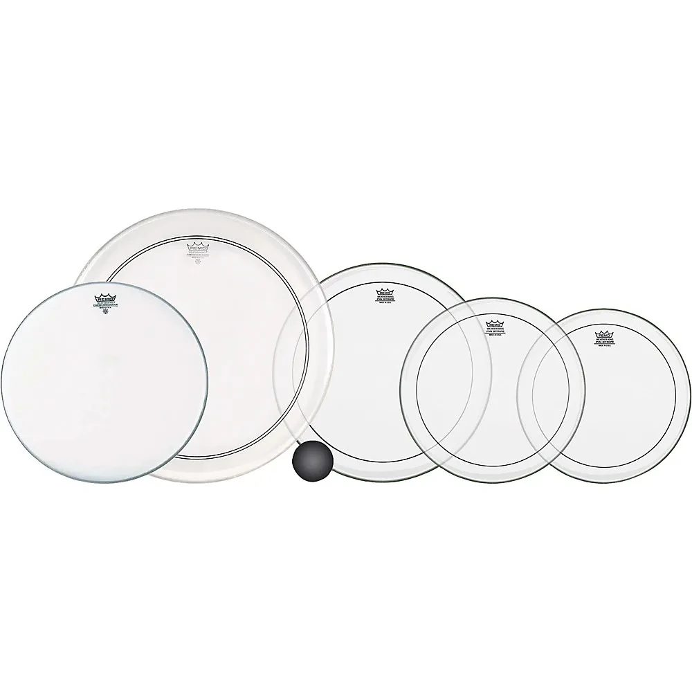 Б/У Пластик для барабана Remo Pinstripe Clear / Powerstroke P3 Clear + Ambassador Coated (набор) 12", 14"