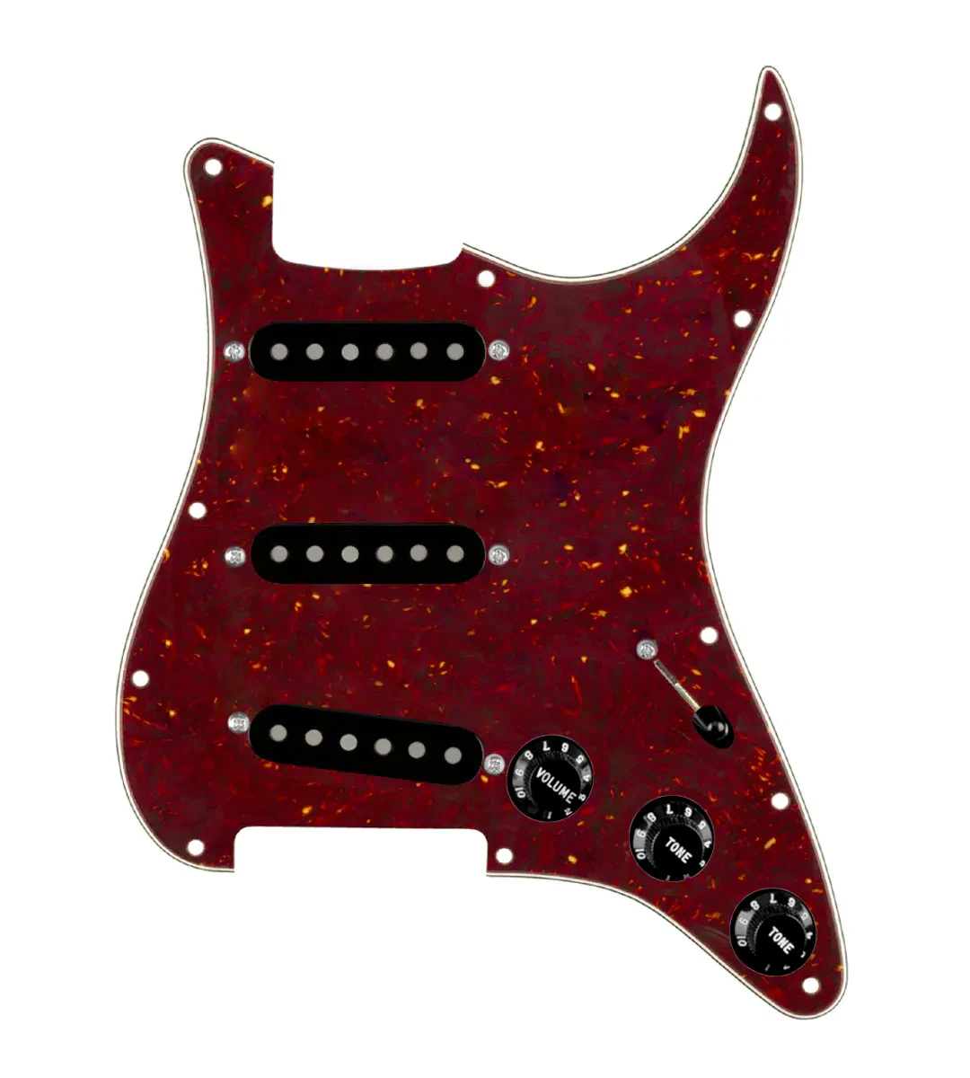 920D Custom Vintage American Loaded Pickguard for Strat With Black Pickups, T...