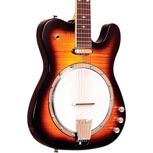 Gold Tone Left-Handed Electric Solid Body Banjitar Tobacco Sunburst