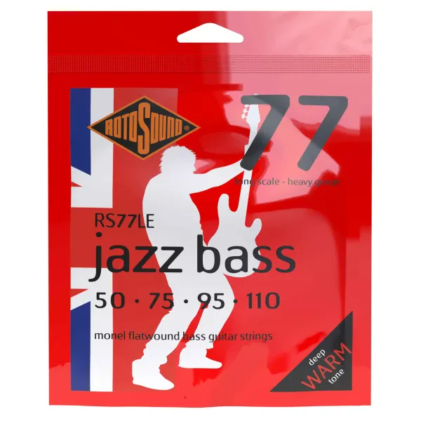 Струны для бас-гитары RotoSound RS77LE Monel Flatwound Jazz Bass 50-110