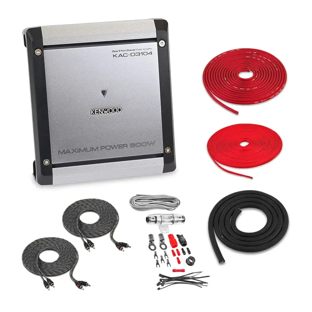 Автомобильный усилитель Kenwood KAC-D3104 4-канальный, класс D, 600W (набор)