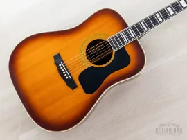 Б/У Акустическая гитара Guild D-55 дредноут, санберст, 1978, с кейсом