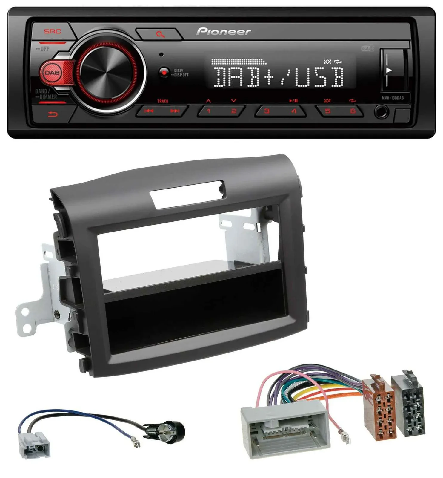 Pioneer MP3 1DIN DAB USB AUX Autoradio für Honda CR-V (ab 2013)